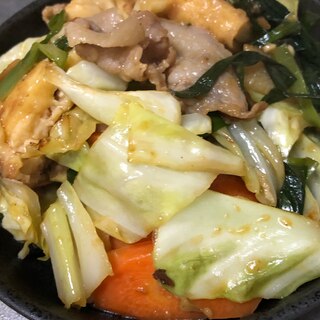 厚揚げで量増し！回鍋肉風炒め